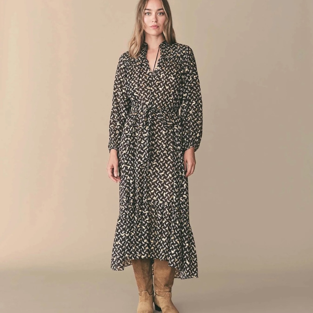 Doen Ivana Dress Size Small Falling Leaves NWOT